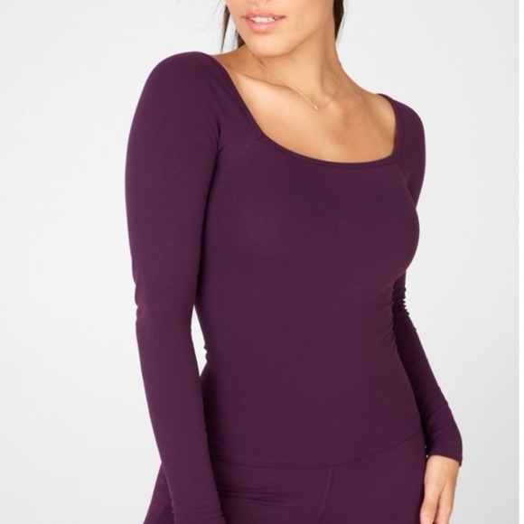 Fabletics | New Emilia Sculptknit Long sleeve crop top Women’s size M stretch - Picture 1 of 6